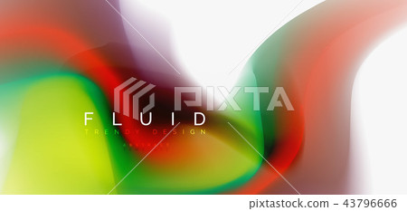 Mixing liquid color flow abstract background. Trendy abstract layout template for business or 43796666
