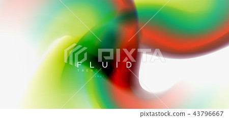 Mixing liquid color flow abstract background. Trendy abstract layout template for business or 43796667