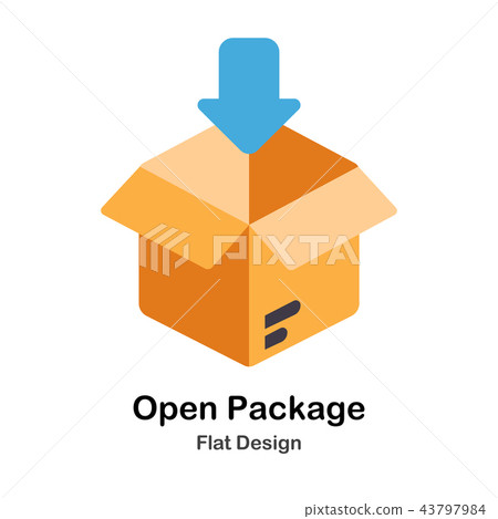 Open Package Flat Icon-插圖素材 [43797984] - PIXTA圖庫
