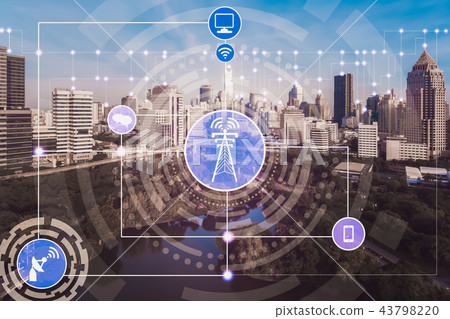 Smart city and wireless communication network. 43798220