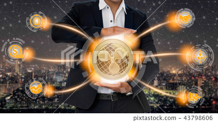 Ripple XRP and cryptocurrency investing concept. Ripple XRP and cryptocurrency investing concept. 43798606