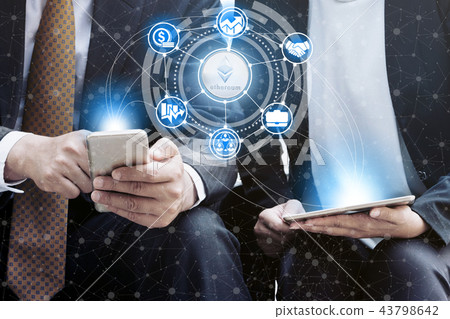 Ethereum ETH and Cryptocurrency Trading Concept Ethereum ETH and Cryptocurrency Trading Concept 43798642