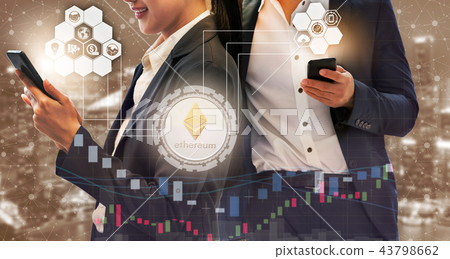 Ethereum ETH and Cryptocurrency Trading Concept 43798662