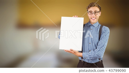 man holding card 43799090