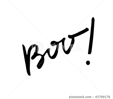 Boo Ink hand lettering. Modern brush calligraphy Boo Ink hand lettering. Modern brush calligraphy 43799176