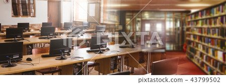 Education library with computer study transition Education library with computer study transition 43799502