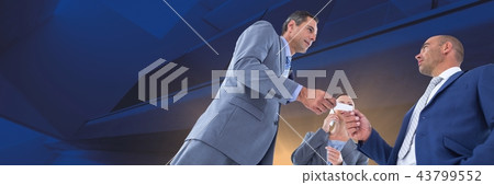 Composite image of business people exchanging business card 43799552