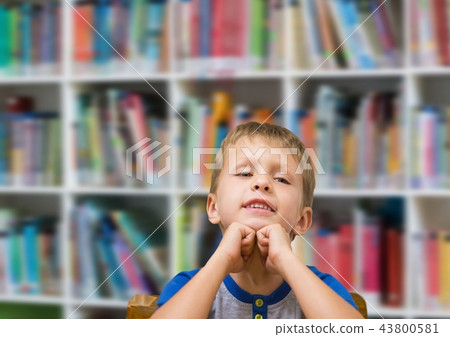 School boy in education library School boy in education library 43800581