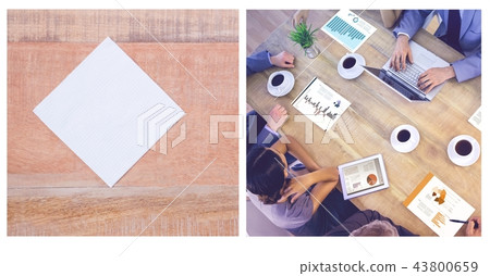 Teamwork meeting collage Teamwork meeting collage 43800659