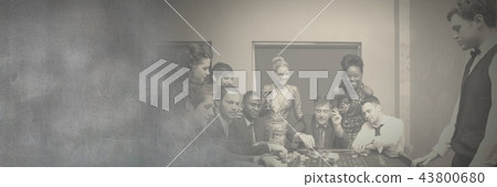 Group of people in casino 43800680