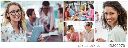 Teamwork meeting collage 43800970