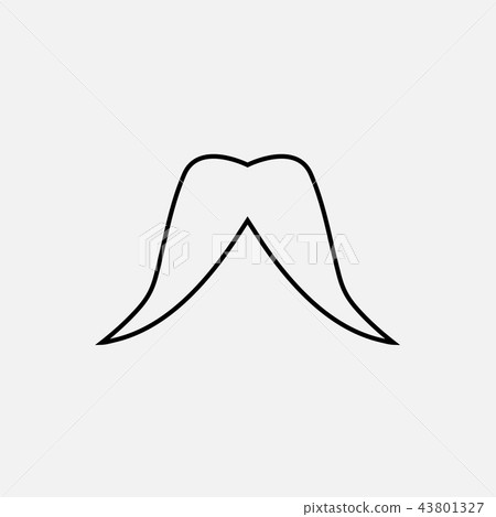 Mustache vector on white background Mustache vector on white background 43801327