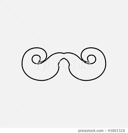 Mustache vector on white background Mustache vector on white background 43801328