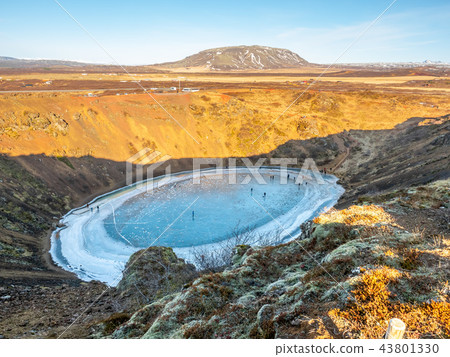 Kerid crater in winter season, Iceland Kerid crater in winter season, Iceland 43801330