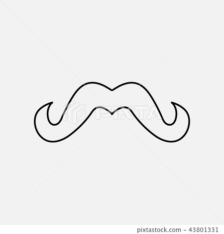 Mustache vector on white background 43801331