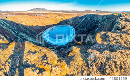 Kerid crater in winter season, Iceland Kerid crater in winter season, Iceland 43801369