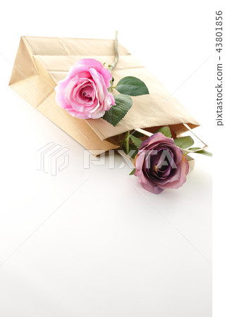 Rose and paper bag Rose and paper bag 43801856