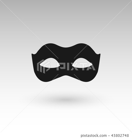 masks silhouette in black vector 43802748