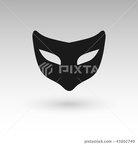 masks silhouette in black vector 43802749
