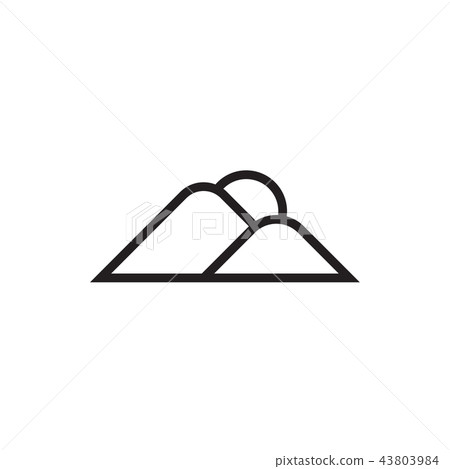 mountain and sunrise icon Vector illustration mountain and sunrise icon Vector illustration 43803984