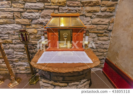 Donation box wide angle looking down 43805318