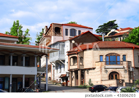 Streen with old houses, Sighnaghi, Kakheti Georgia Streen with old houses, Sighnaghi, Kakheti Georgia 43806203