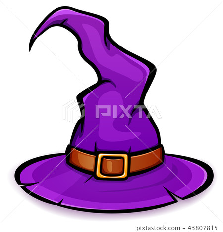 Vector purple witch hat design 43807815