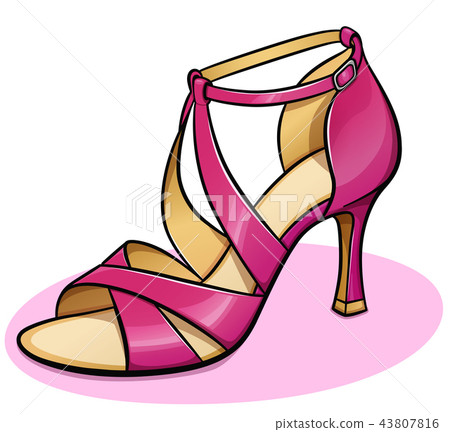 Vector pink woman shoe design Vector pink woman shoe design 43807816