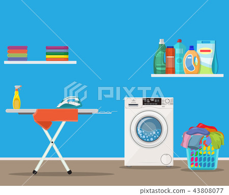 Laundry room with washing machine, 43808077