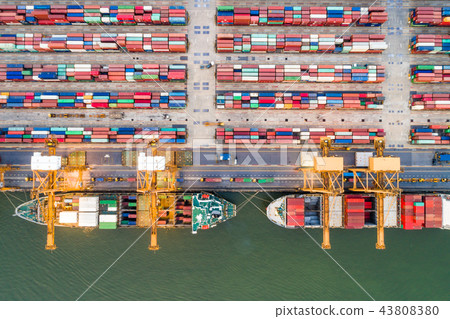 Container Shipping of Logistice and tranport Boat Container Shipping of Logistice and tranport Boat 43808380