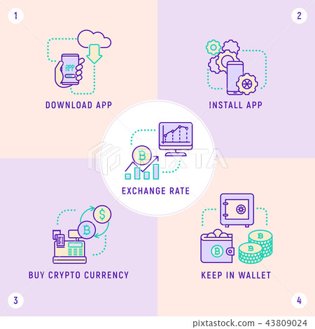 Buying Cryptocurrency concept 43809024
