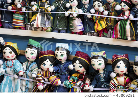 Traditional oriental doll in Bukhara Bazaar Traditional oriental doll in Bukhara Bazaar 43809281