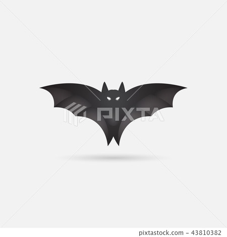 Bat silhouette. Printable template. Bat icon 43810382