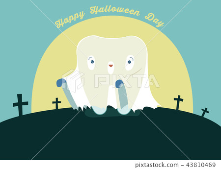 Halloween day of dental, tooth fantacy concept. Halloween day of dental, tooth fantacy concept. 43810469