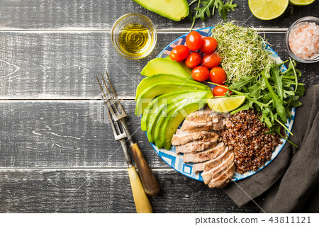 Balanced healthy food 43811121