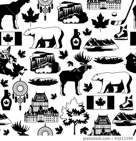Canada seamless pattern. Canada seamless pattern. 43811594