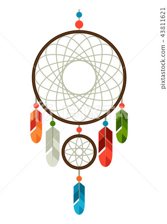 Dreamcatcher with feathers. 43811621