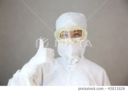 Workers in the clean room Workers in the clean room 43811826