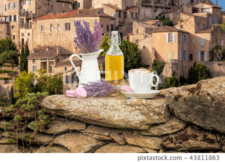 Lavender still life in Gordes village, Provence 43811863