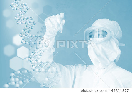 潔淨室裡的工人 43811877