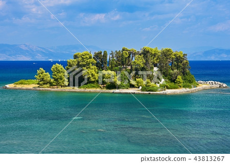 Mouse island.(Pontikonisi) Corfu - Kerkyra. Greece Mouse island.(Pontikonisi) Corfu - Kerkyra. Greece 43813267