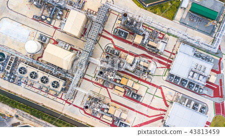 Aerial view electrical power plant. 43813459