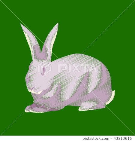 flat shading style icon rabbit flat shading style icon rabbit 43813616