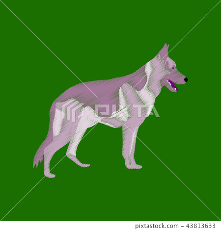 flat shading style icon German Shepherd flat shading style icon German Shepherd 43813633