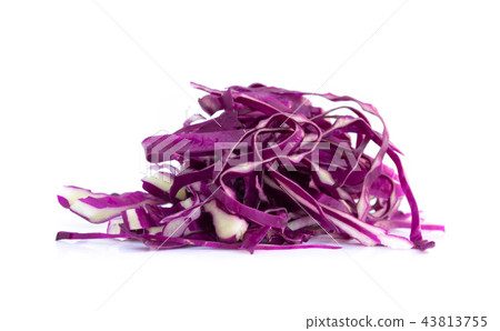 Red cabbages slice isolated on white background Red cabbages slice isolated on white background 43813755