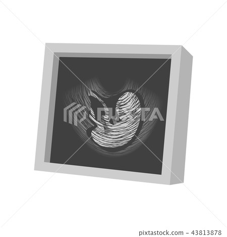 Ultrasound fetus cartoon icon Ultrasound fetus cartoon icon 43813878