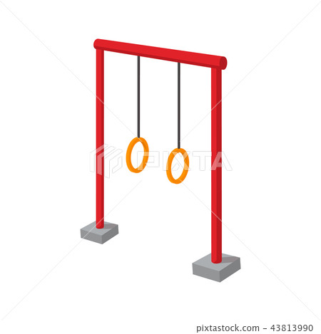 Gymnastic rings children cartoon icon 43813990