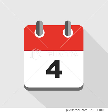 vector illustration of red calendar 4 icon vector illustration of red calendar 4 icon 43814008