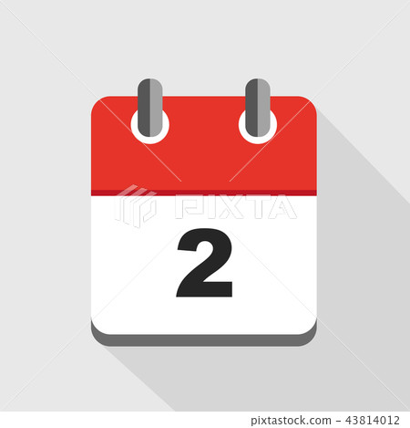 vector illustration of red calendar 2 icon 43814012