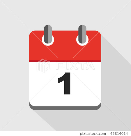 vector illustration of red calendar 1 icon vector illustration of red calendar 1 icon 43814014
